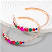 ( Color)earrings super claw chain embed Round Rhinestone circle Alloy diamond occidental style earrings woman