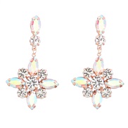 (AB color)fashion super Alloy diamond flowers earring occidental style fully-jewelled earrings woman Earring wind