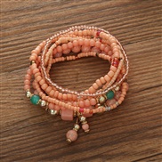 (BZ1772juse) occidental style Bohemia turquoise pendant color Irregular beads woman bracelet set