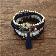 (BZ177 baolan) occidental style eyes bracelet set woman Bohemian style tassel pendant beads
