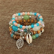 (BZ1776hunse) occidental style Bohemia leaves pendant beads Shells beads woman bracelet