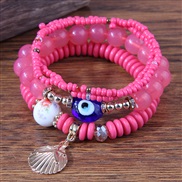 fashion concise all-Purpose eyes Shells multilayer bracelet