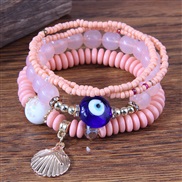 fashion concise all-Purpose eyes Shells multilayer bracelet