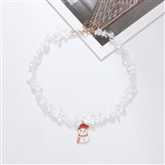 (NZ268 baise) occidental style gravel necklace woman christmas christmas tree woman