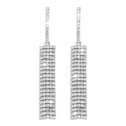 ( White K)E occidental style exaggerating Rhinestone personality earrings  temperament long style Earring wind earring 