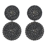 ( black)earrings super claw chain multilayer Round Alloy diamond Rhinestone earrings woman occidental style super Earri