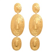 ( Gold)fashion occidental style wind multilayer Round Alloy earring geometry earrings woman retro Metal Earring