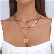 ( Gold)occidental style wind exaggerating rose chain  samll wind snake chain trend personality necklace