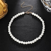 (8mm) occidental style Pearl necklace brief fashion chain more size clavicle chain  retro Ladies wind chain