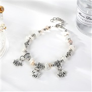( white Bracelet) Colorful gravel bracelet  natural crystal samll gravel bracelet elasticity lady