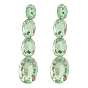 ( green)earrings occidental style exaggerating temperament multilayer Round glass diamond earring woman super claw chai