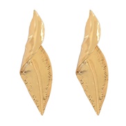 ( Gold)earrings occidental style retro Alloy leaves earrings woman exaggerating temperament Metal Earring