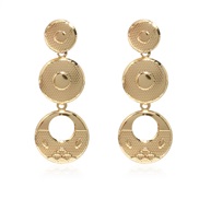 ( Gold)occidental style retro temperament earringsEarring  Alloy hollow earring Earring woman F
