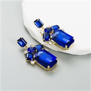 ( blue) trend earrings woman high embed color Rhinestone long style earring woman temperament exaggerating Earring