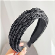 ( black )Autumn and Winter all-Purpose woolen knitting width high samll Headband color all-PurposeR