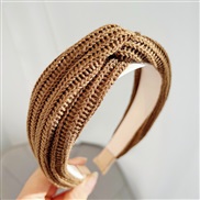 ( brown )Autumn and Winter all-Purpose woolen knitting width high samll Headband color all-PurposeR