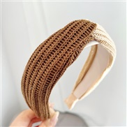 ( brown+ Color )Autumn and Winter all-Purpose woolen knitting width high samll Headband color all-PurposeR
