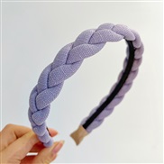 (purple )Korea Autumn and Winter pure color retro temperament twisted handmade weave Headband head HeadbandF