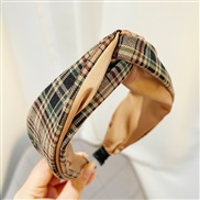 ( khaki )Korean style color wind Headband retro temperament samll style pattern HeadbandR
