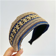 ( sapphire blue  width )ethnic style weave medium width Headband woman Korea Autumn and Winter HeadbandF
