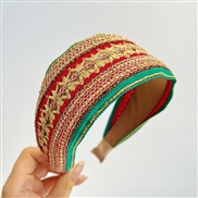 ( red width )ethnic style weave medium width Headband woman Korea Autumn and Winter HeadbandF