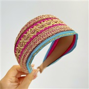 ( rose Red width )ethnic style weave medium width Headband woman Korea Autumn and Winter HeadbandF