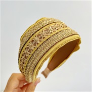 ( yellow width )ethnic style weave medium width Headband woman Korea Autumn and Winter HeadbandF