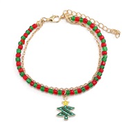 christmas series fashion  color beads christmas tree bracelet  trend