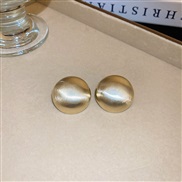 ( Silver needle  Gold)silver Metal geometry ear stud high retro earrings fashion personality Earring woman