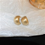 ( Silver needle  Gold)silver Metal geometry ear stud high retro earrings fashion personality Earring woman