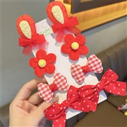 ( 1  redSuit ) super bow hair clip Cloth flowers childrenbb woman