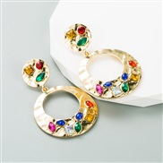 ( Color) occidental styleins wind cirque hollow earrings high personality high temperament Earring woman
