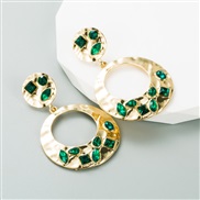 ( green) occidental styleins wind cirque hollow earrings high personality high temperament Earring woman