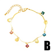 (B) occidental style fashion  color enamel flowers eyes splice bracelet womanbrj