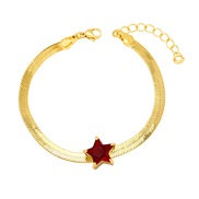 ( red)ins wind chain snake chain bracelet woman  occidental style fashion personality Zirconiumbrj