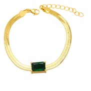 ( green)occidental style wind snake chain personality fashion all-Purpose zircon chain brief bracelet womanbrj