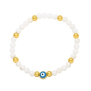 ( light blue ) occidental style brief crystal beads beads eyes bracelet  enamel eyesbrj