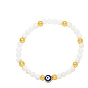 ( Dark blue) occidental style brief crystal beads beads eyes bracelet  enamel eyesbrj