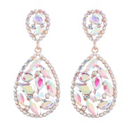 (AB color) occidental style exaggerating drop Alloy diamond earrings woman geometry super earringearrings