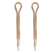 ( Gold)occidental style exaggerating tassel earrings   retro fashion Earring woman F