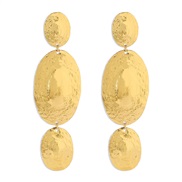 ( Gold)E occidental style  exaggerating long style earrings personality layer Oval Earring