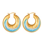 occidental style atmospheric fashion multicolor three-dimensional earrings