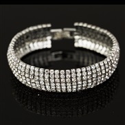 ( Silver)occidental style woman Korean style Rhinestone bangle crystal  lady bracelet  Rhinestone bangle bracelet