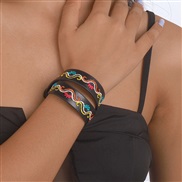 personality creative leather  samll exaggerating Rock brief small fresh bracelet