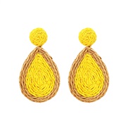 ( yellow)UR fashion Bohemian style earrings handmade weave drop earring woman