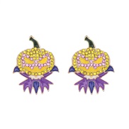 (purple)UR occidental style cartoon earrings personality creative woman earringsearring