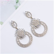 ( Gold)occidental style style Bohemian style fully-jewelled carving retro silver flash diamond ear stud banquet Earring
