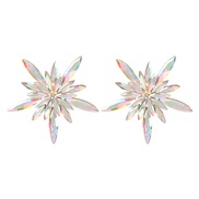 (AB)earrings occidental style Alloy diamond flowers Modeling earrings woman fully-jewelled ear stud Autumn and Winter s