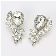 ( white)occidental style fashion retro earrings temperament woman  brief crystal Rhinestone ear studE