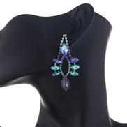 (3 gray)fashion fashion earring color diamond claw chain earrings multicolor gradual change brief atmospheric EarringE